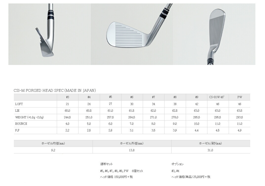 Razzle Dazzle ラズルダズル CSI-M FORGED IRON アイアン 5-PW (6本