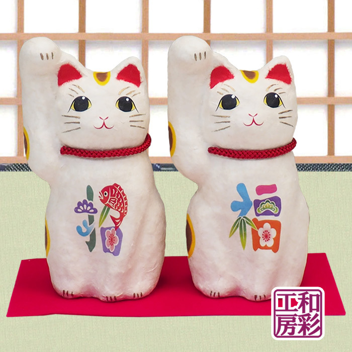 龍虎作 リュウコドウ 招き猫置物 - 工芸品