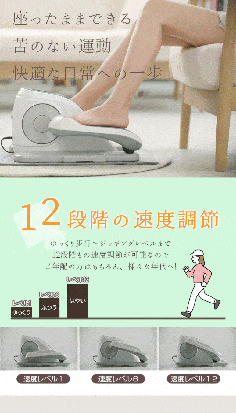 電動ステッパー リハビリ トレーニング 座ったまま 歩行運動 自動