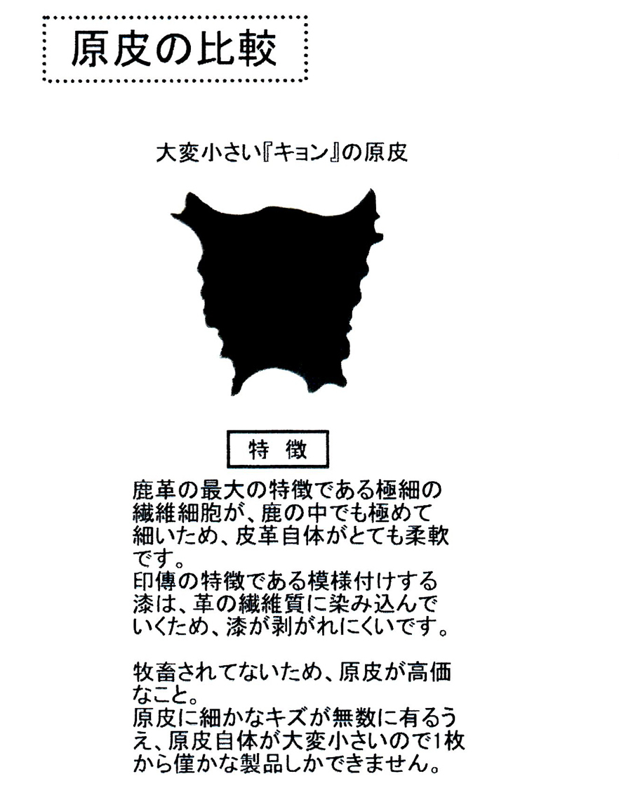 印傳 印伝 ハンドバッグ 手提げバッグ 本革 レザー きょん 鹿革 キョン バッグ しなやか 軽量 軽い 柔らか 和柄 草木 森 妖精 漆 うるし  日本製 送料無料