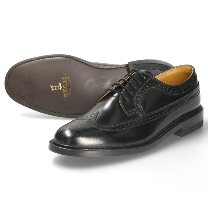 リーガル 靴 メンズ REGAL ビジネスシューズ 本革 2504NAEB 2589NEB ブラック プレーントゥ ウイングチップ 外羽根式 紳士靴