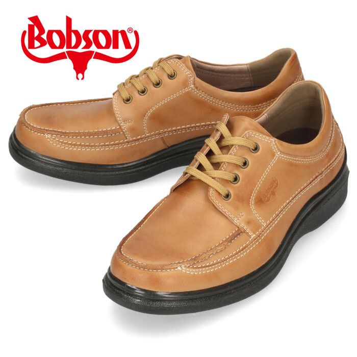 ボブソン 靴 メンズ BOBSON ウォーキングシューズ カジュアル コンフォート 本革 4E ブラック ブラウン キャメル BOBSON 5207