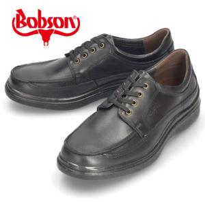 ボブソン 靴 メンズ BOBSON ウォーキングシューズ カジュアル コンフォート 本革 4E ブラ...