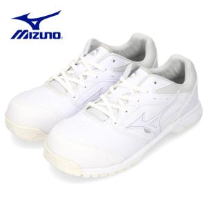 安全靴 ミズノ MIZUNO オールマイティCS 紐タイプ C1GA1710 ホワイト ブラック レ...