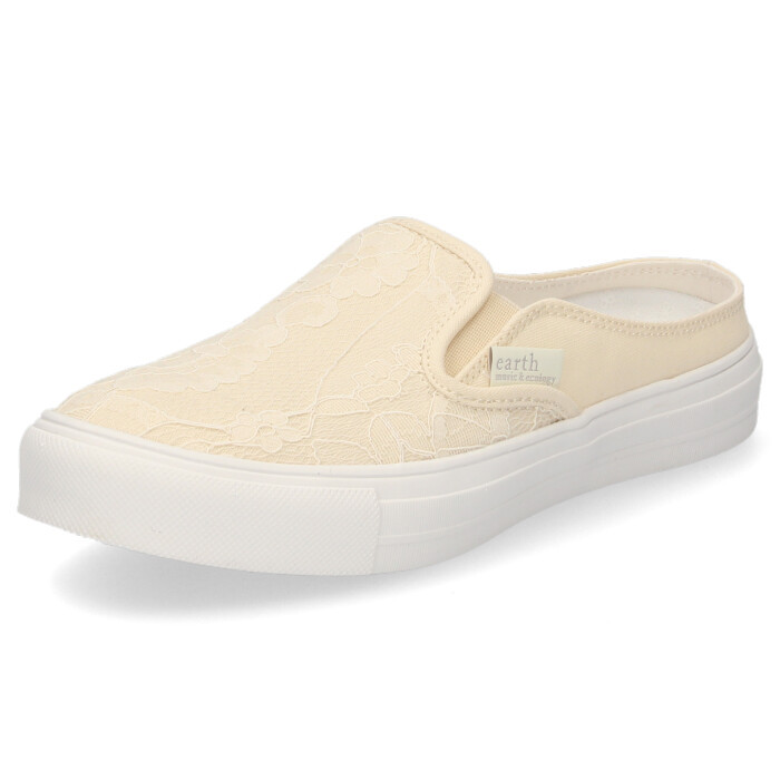 アースミュージックamp エコロジー ブルーレーベル ミュール スニーカー スリッパ スリッポン 靴 6532 花柄 かかとなし シューズ カジュアル セール 99 Off