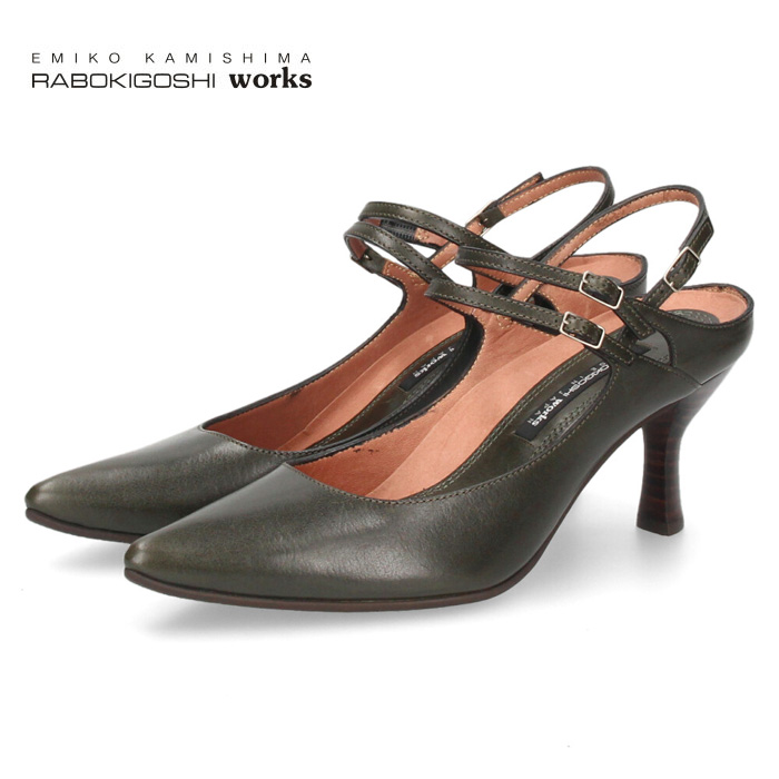 RABOKIGOSHI works パンプス RABOKIGOSHI works 【撥水加工】本革プレーンパンプス(ブラック) -靴