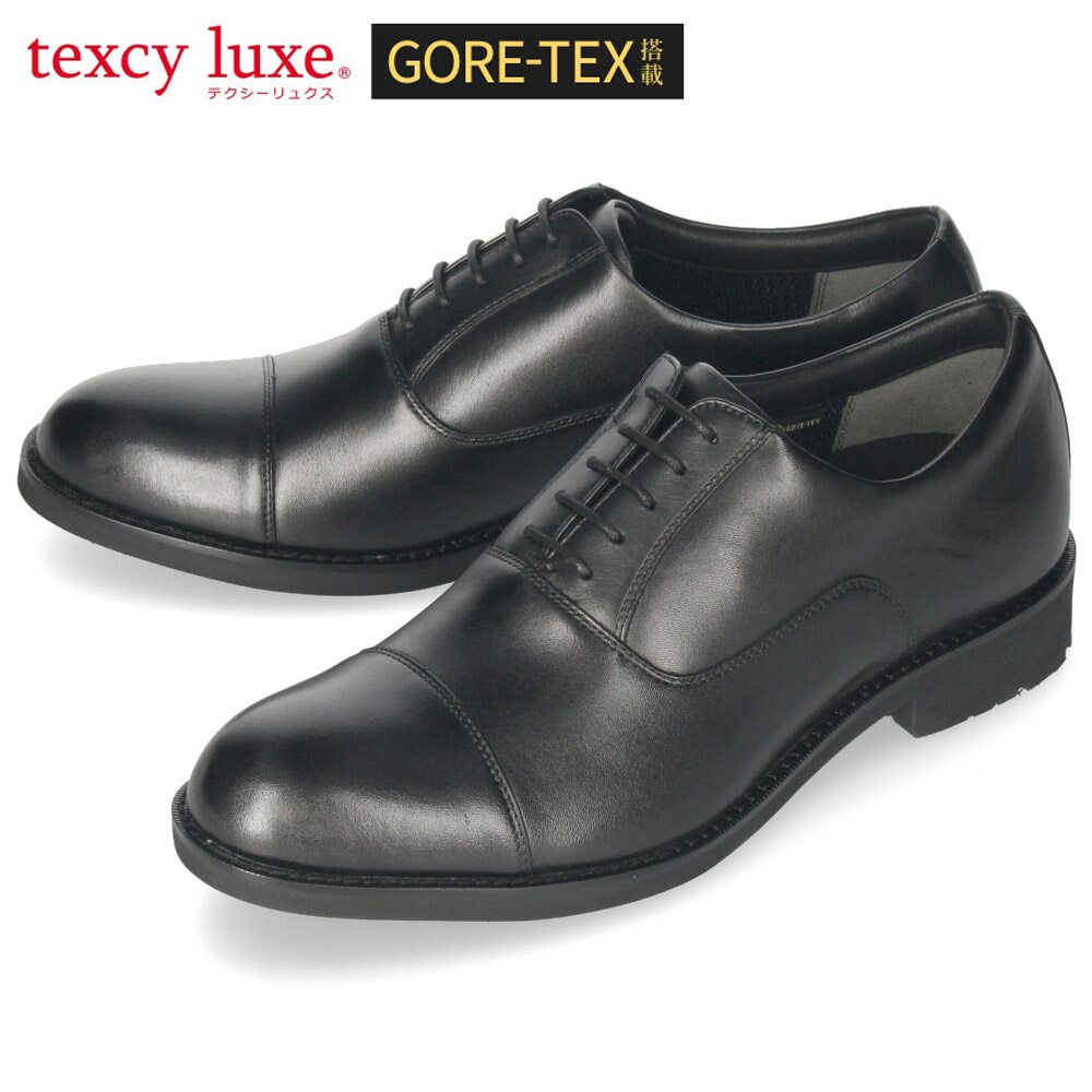 テクシーリュクス ビジネスシューズ メンズ ゴアテックス 紳士靴 本革 防水 軽い 軽量 防滑 歩きやすい TU8013 TU8014 excy  luxe GORE-TEX asics
