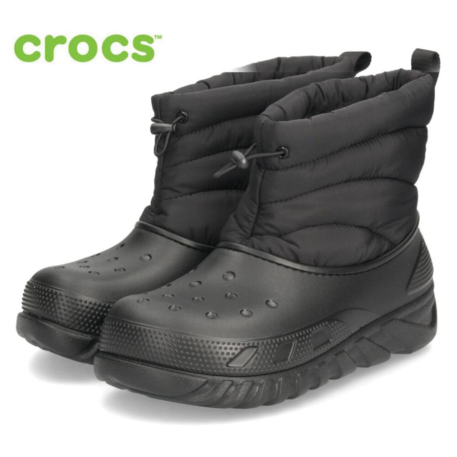 クロックス メンズ 冬 ブーツ crocs デュエット マックス ブーツ 208773 ブラック グレー 履きやすい あったかい スノーシューズ｜washington｜02