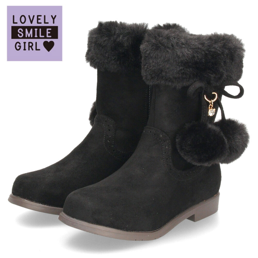 ブーツ キッズ 女の子 履きやすい 軽い ヒール ファスナー サイド