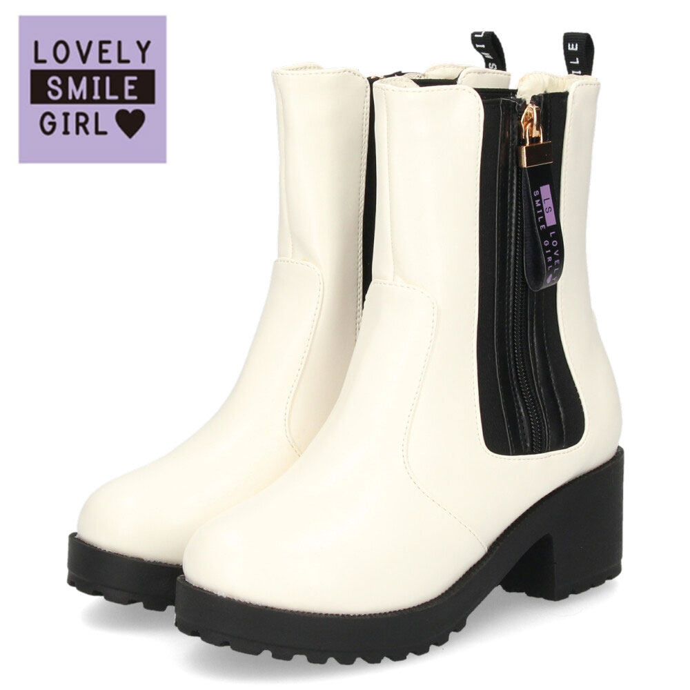 ブーツ キッズ 女の子 ジュニア ショートブーツ サイドゴア 厚底