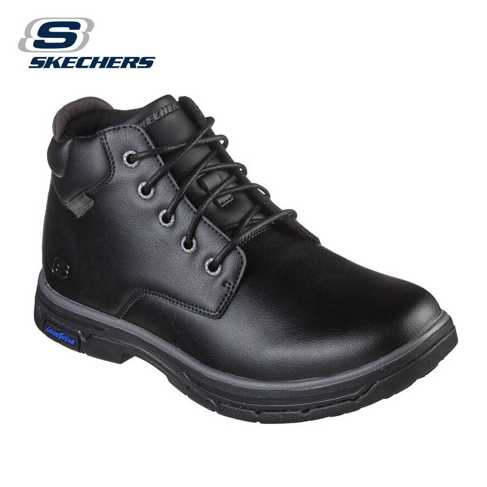 スケッチャーズ メンズ ブーツ 本革 レザー セグメント2.0 ブロージェン 黒 ブラック 靴 SK...