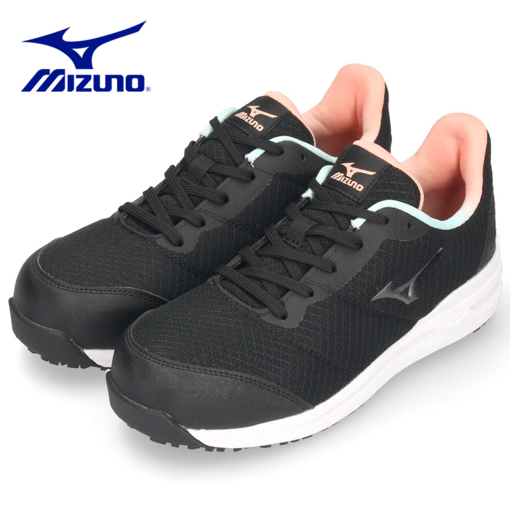 MIZUNO（ミズノ） 安全靴 作業靴 レディース ブラック 黒 グレー 幅広