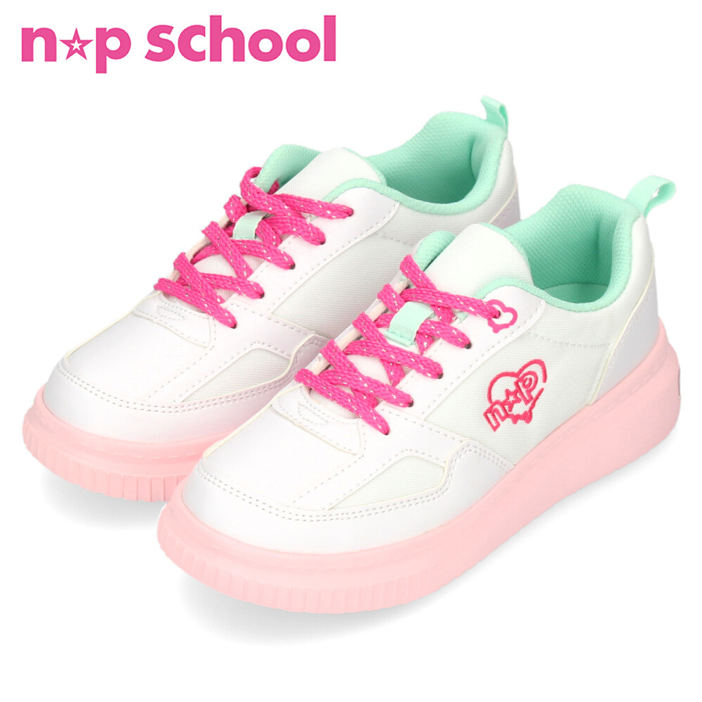 ニコプチ 靴 ジュニア スニーカー キッズ 女の子 ニコプチスクール 480 ピンク ラベンダー 厚...