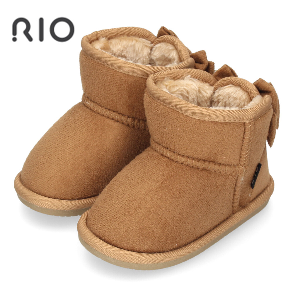 キッズ ベビー ムートンブーツ バックリボン R44408-39 ピンク