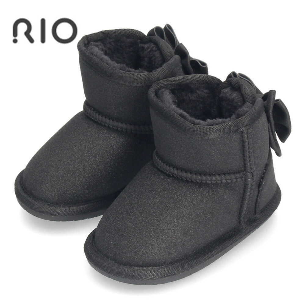 キッズ ベビー ムートンブーツ バックリボン R44408-39 ピンク