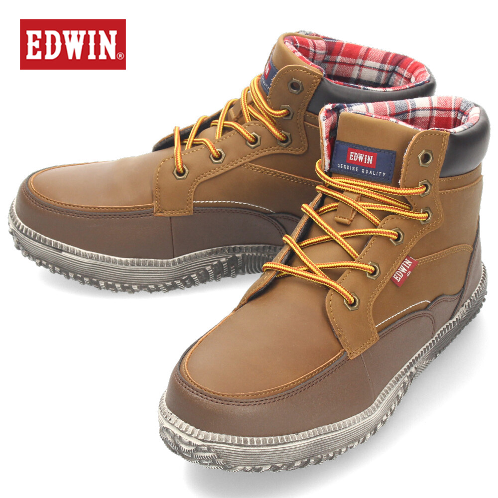 エドウィン 安全靴 EDWIN ESM-101N メンズ 靴  鉄先芯 耐滑 衝撃吸収 作業靴 スニーカー ブーツ ハイカット カジュアル デイリー | EDWIN | 01