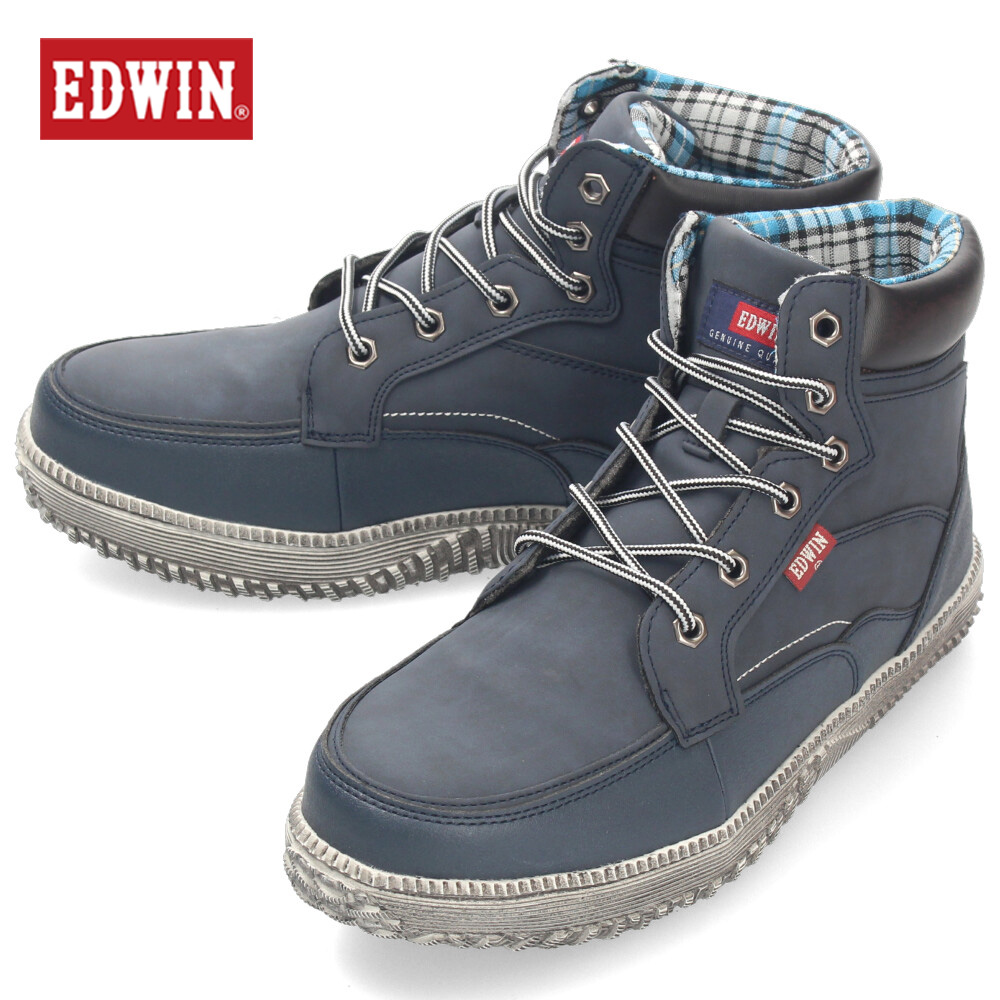 エドウィン 安全靴 EDWIN ESM-101N メンズ 靴  鉄先芯 耐滑 衝撃吸収 作業靴 スニーカー ブーツ ハイカット カジュアル デイリー | EDWIN | 02