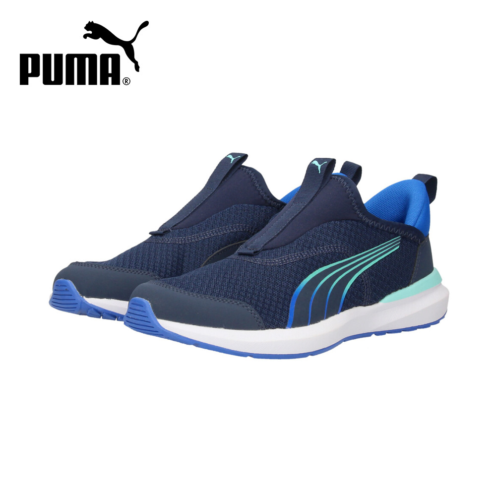 プーマ キッズ ジュニア スニーカー 男の子 女の子 スリッポン 黒 PUMA クルーズ プロフォーム イーズイン 397633 子供 靴 履きやすい クッション性の画像