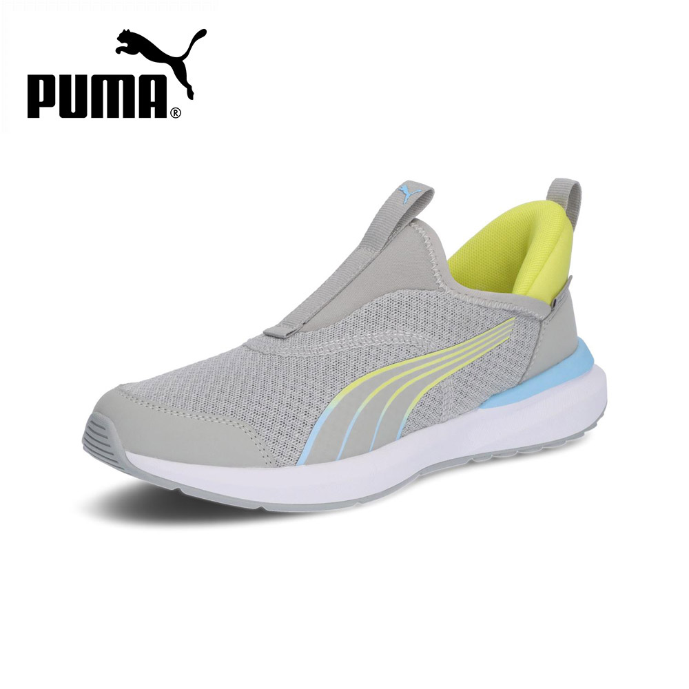 プーマ キッズ ジュニア スニーカー 男の子 女の子 スリッポン 黒 PUMA クルーズ プロフォーム イーズイン 397633 子供 靴 履きやすい クッション性の画像