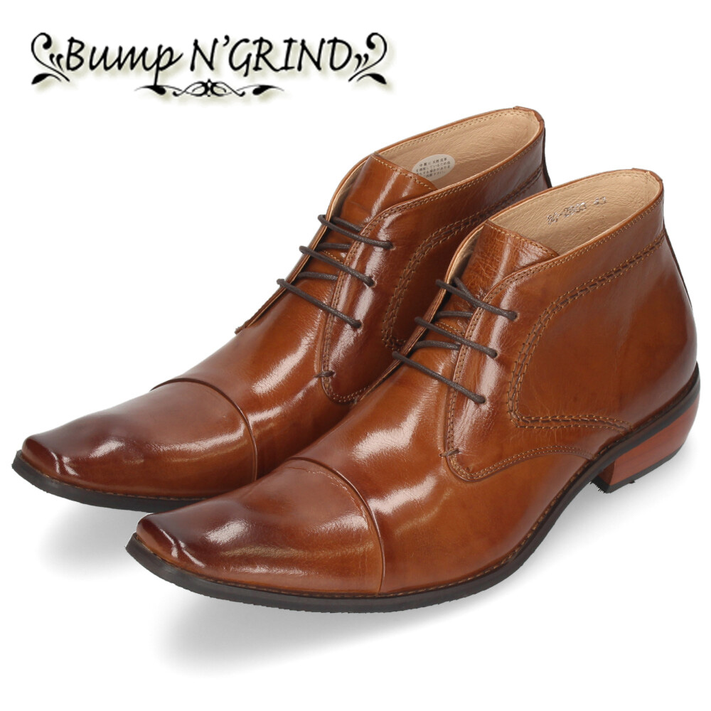 新品未使用　Bump N' GRIND バンプアンドグラインド本革ブーツ Bump N' GRIND（バンプアンドグラインド） 爆買 メンズ ビジネス