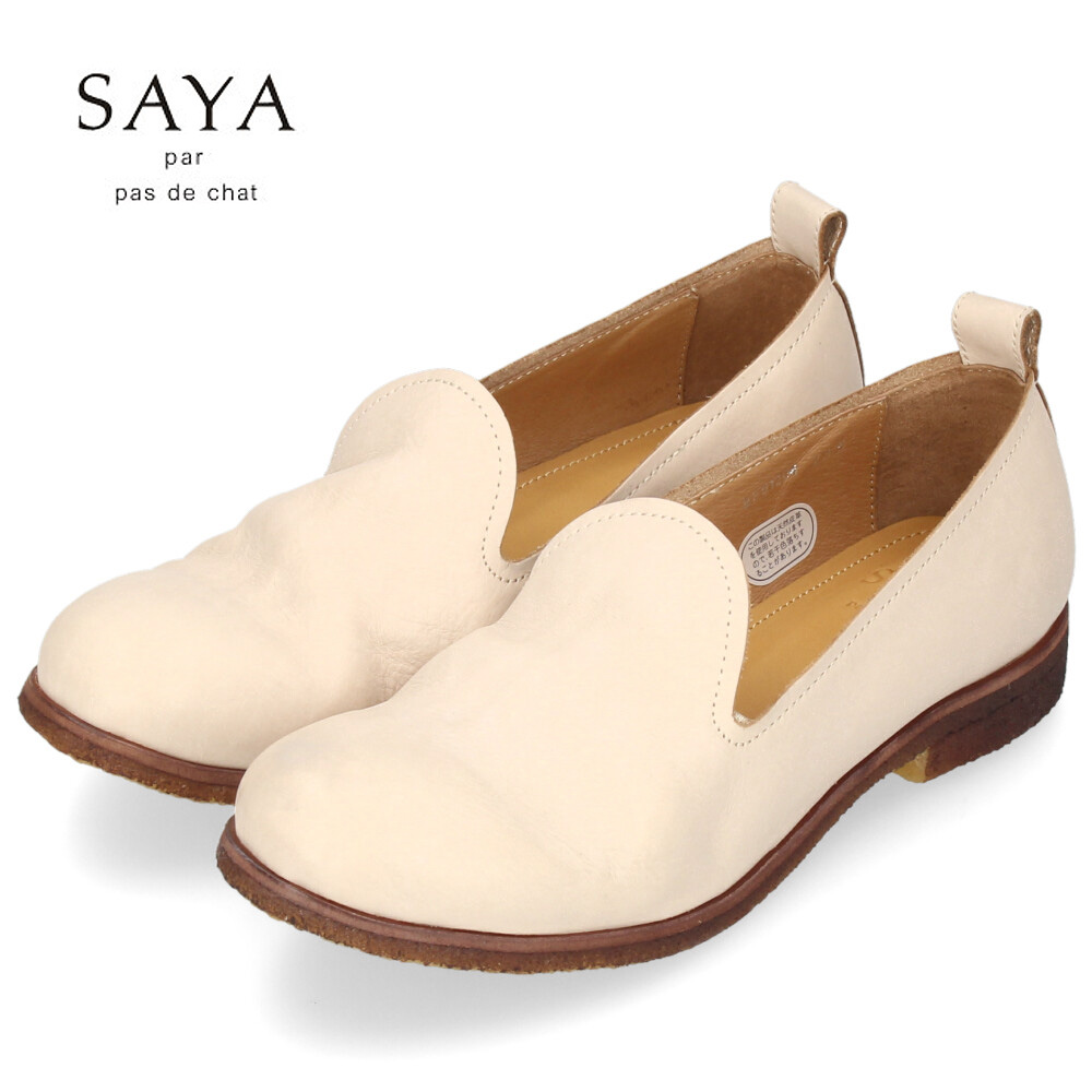SAYA（サヤ） 靴 ラボキゴシ スリッポン レディース クレープ 本革