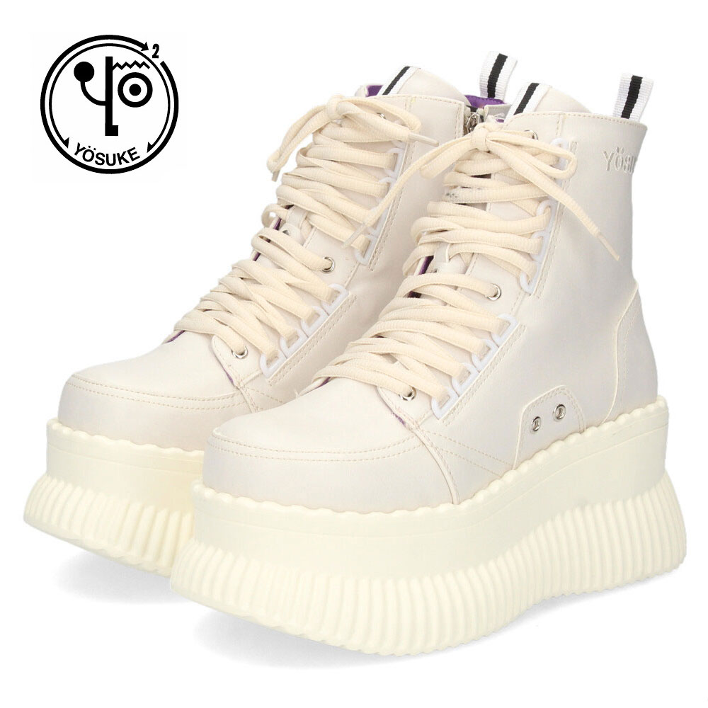 Yorktown Shoe ヨークタウンシューズ 4468017 厚底ブーツ （ブラックパープル） -YOSUKE U・S
