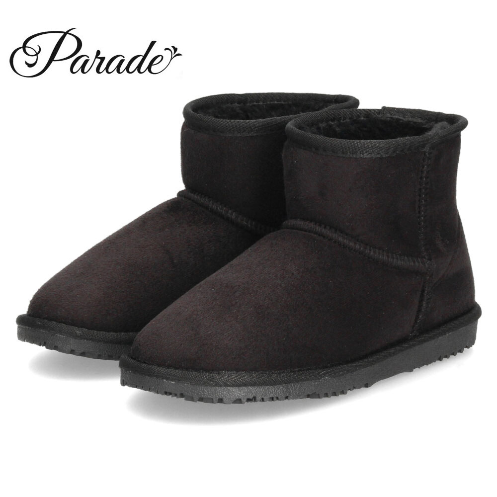 Parade ムートンブーツ レディース シューズ キャメル ブラック ボア
