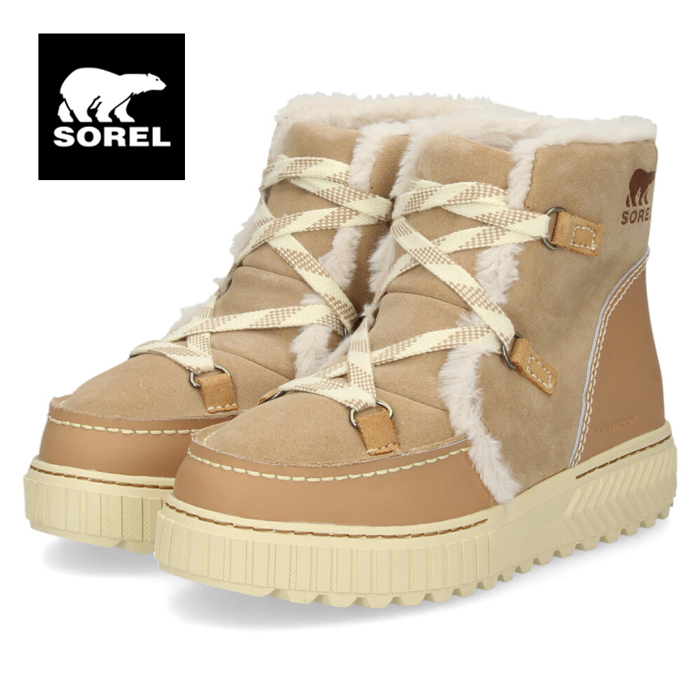 SOREL ソレル スノーブーツ 23.5㎝ スウェード ベージュ - 靴一