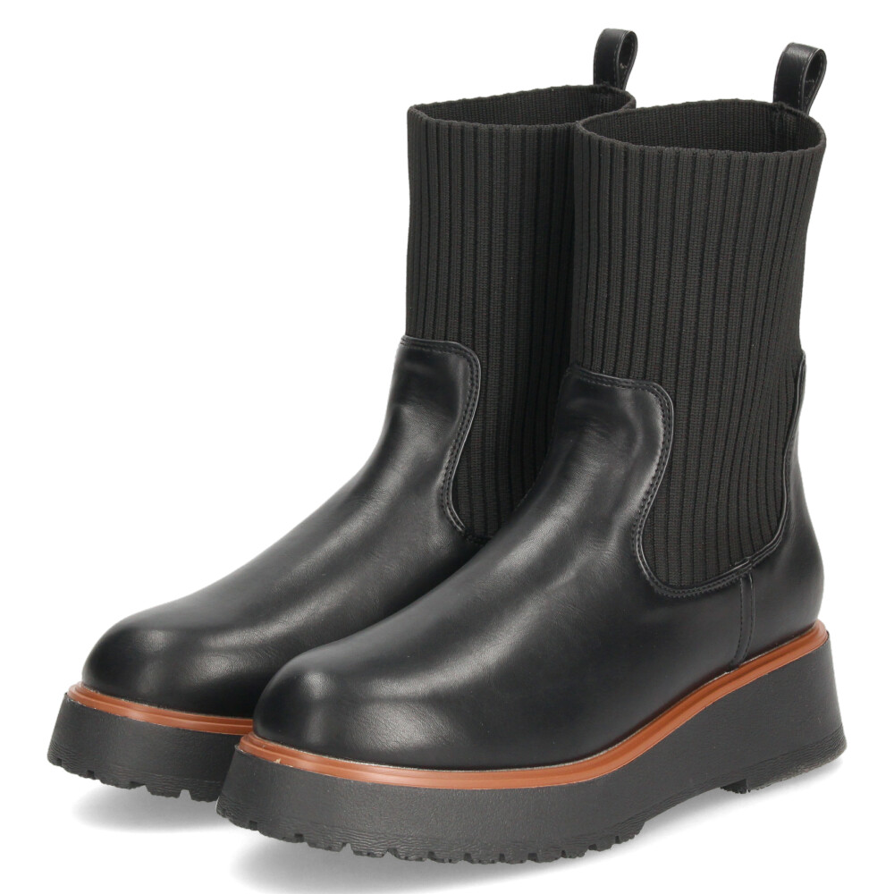 ブーツ サイドゴア ニットソックスブーツ レディース 軽量 ショート