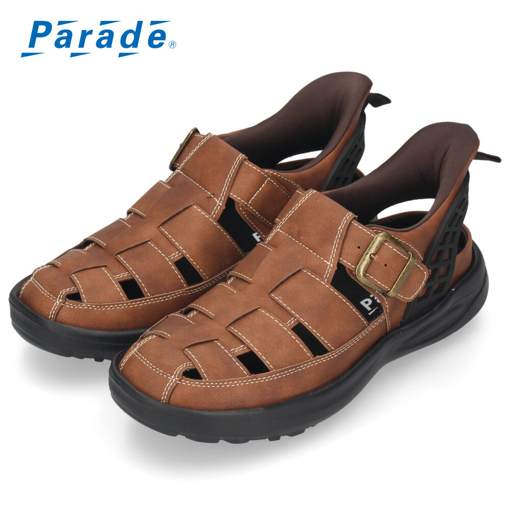Parade メンズ サンダル かかと付き 手を使わず履ける シューズ