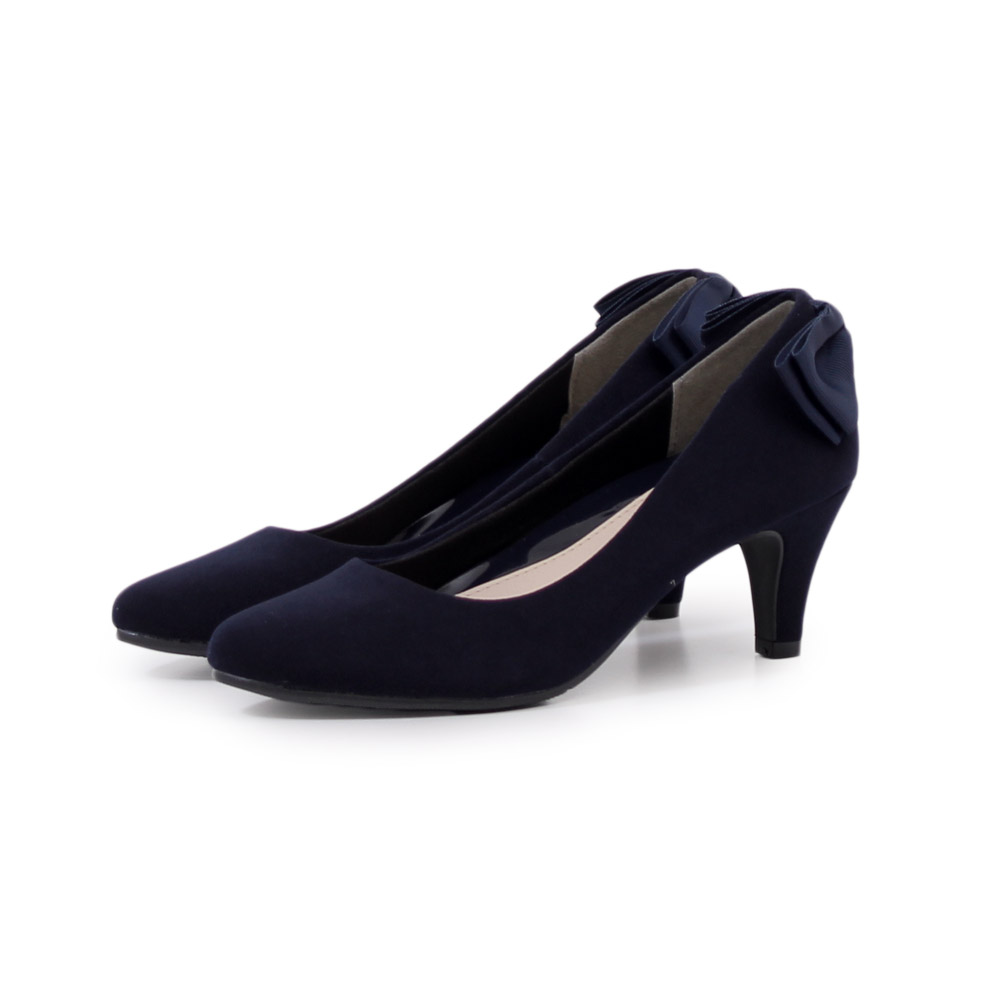 Parade 結婚式 パンプス 疲れない 太ヒール 靴 バックリボン 6センチ