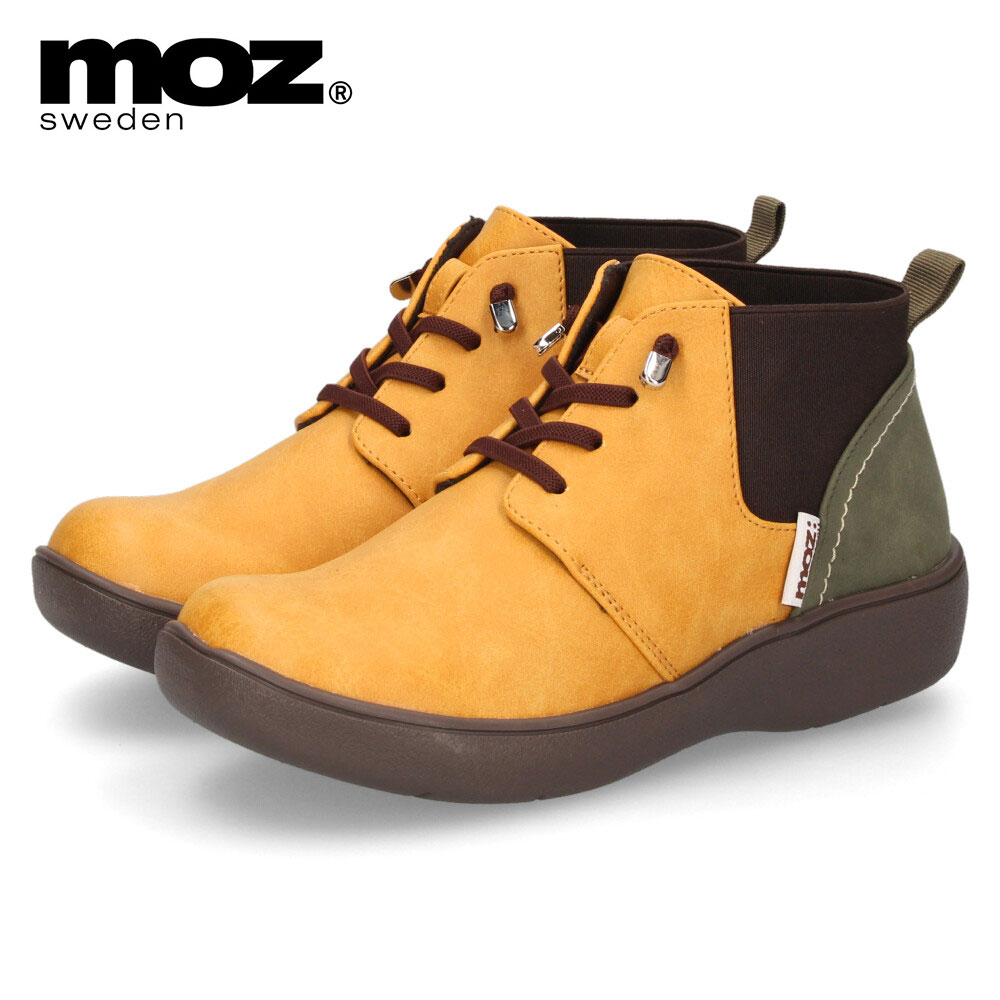 moz（モズ） レディース ブーツ 黒 歩きやすい レースアップブーツ