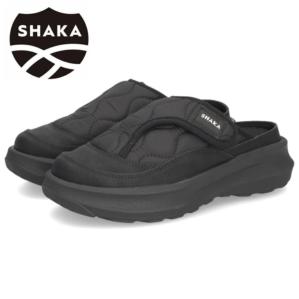 SHAKA（シャカ） サンダル レディース 黒 厚底 靴 シュラフ スライド