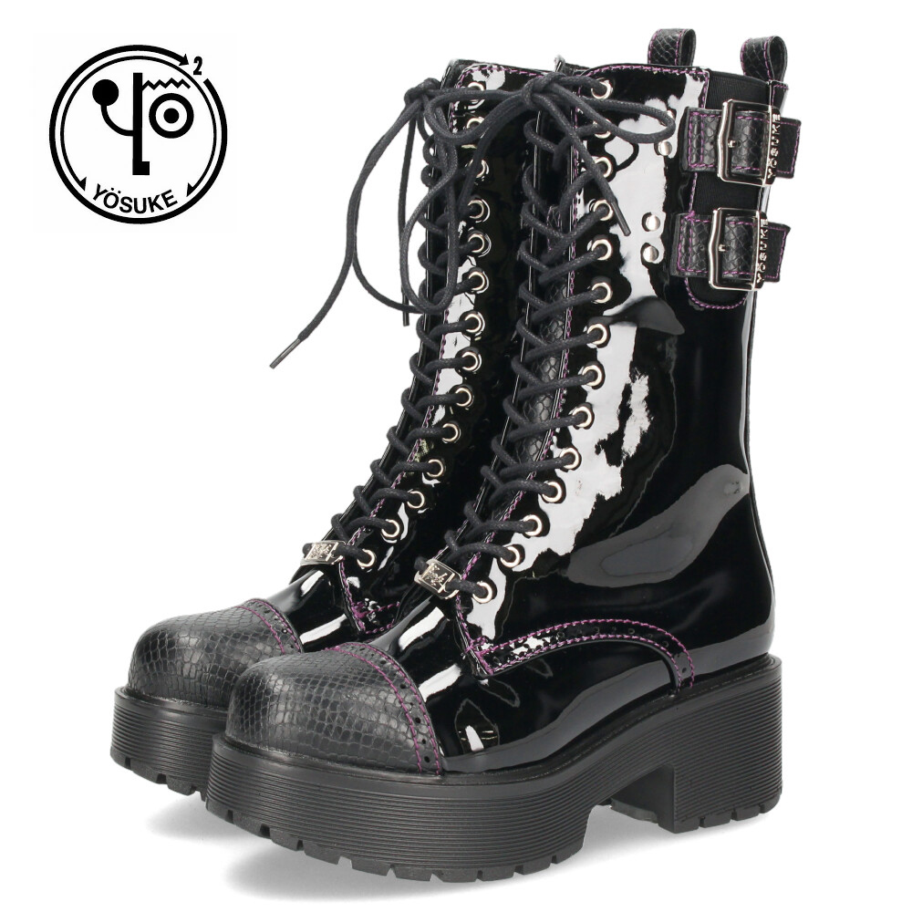 YOSUKE ヨースケ 厚底 レースアップ ブーツ 25.0 YOSUKE（ヨースケ） ブーツ 厚底レースアップブーツ 靴 レディース