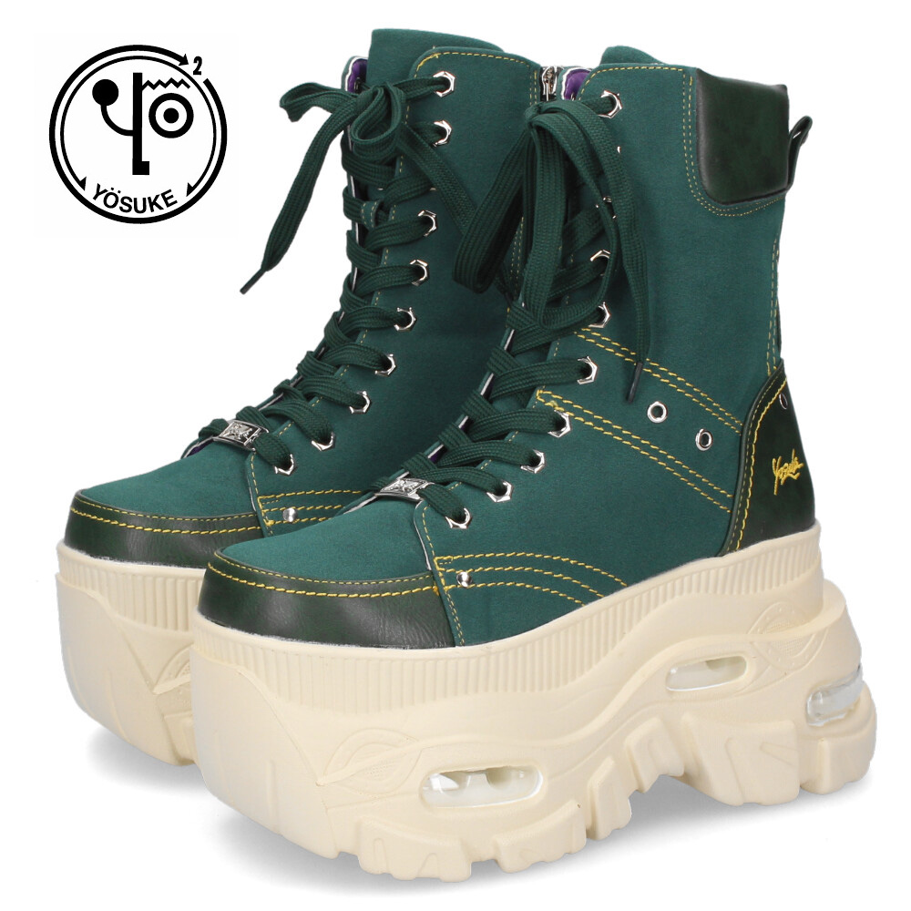 YOSUKE（ヨースケ） 厚底ハイカットスニーカー レースアップ サイド