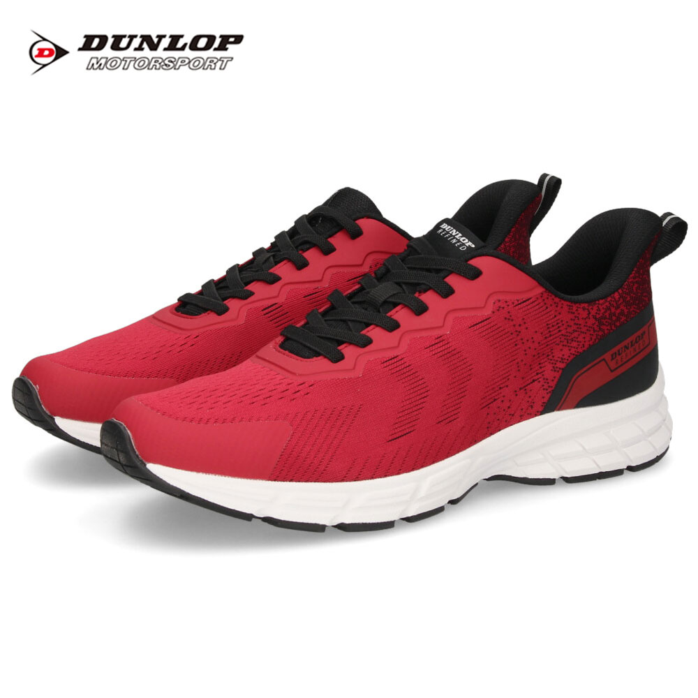DUNLOP REFINED スニーカー メンズ 黒 靴 幅広 4E 履きやすい 立った