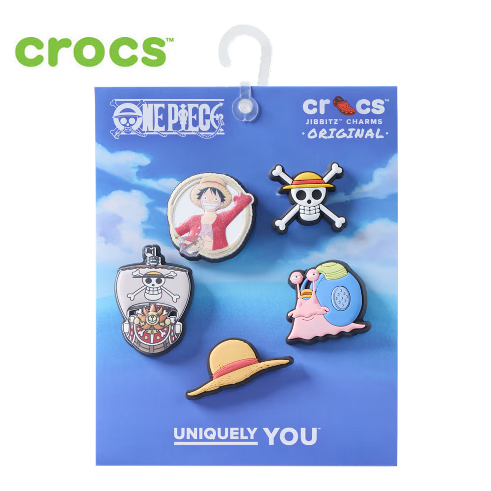 ワンピースベース　チャーム　麦わらの一味セット crocs（クロックス） ジビッツ ワンピース 5パック crocs JIBBITZ ONE