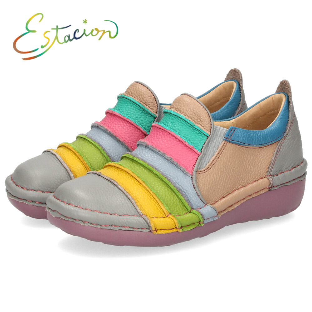 Estacion（エスタシオン） ボーダースリッポンシューズ レディース