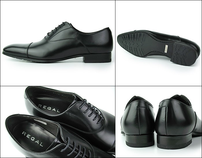 リーガル 靴 REGAL メンズ ビジネスシューズ 011R AL ブラック ストレートチップ 内羽根式 紳士靴 日本製 2E 本革 セール