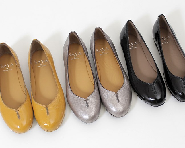超人気の Saya 靴 サヤ ラボキゴシ 本革 ラウンドトゥシューズ バレエシューズ パンプス エナメル レザー レディース フラット 日本製 セール 日本全国送料無料 Test Pendarnet Com