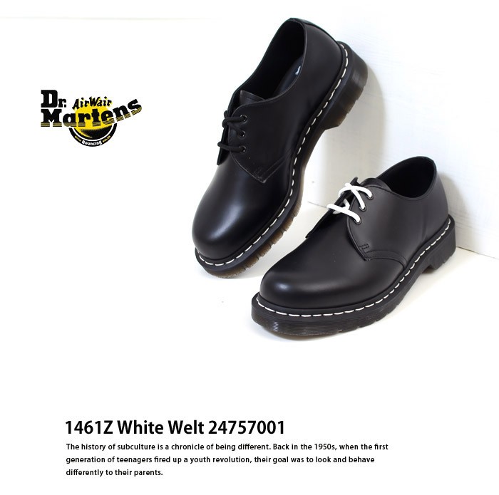 ドクターマーチン Dr.Martens 1461 WS シューズ 靴 24757001 黒 ホワイトステッチ レディース メンズ ユニセックス