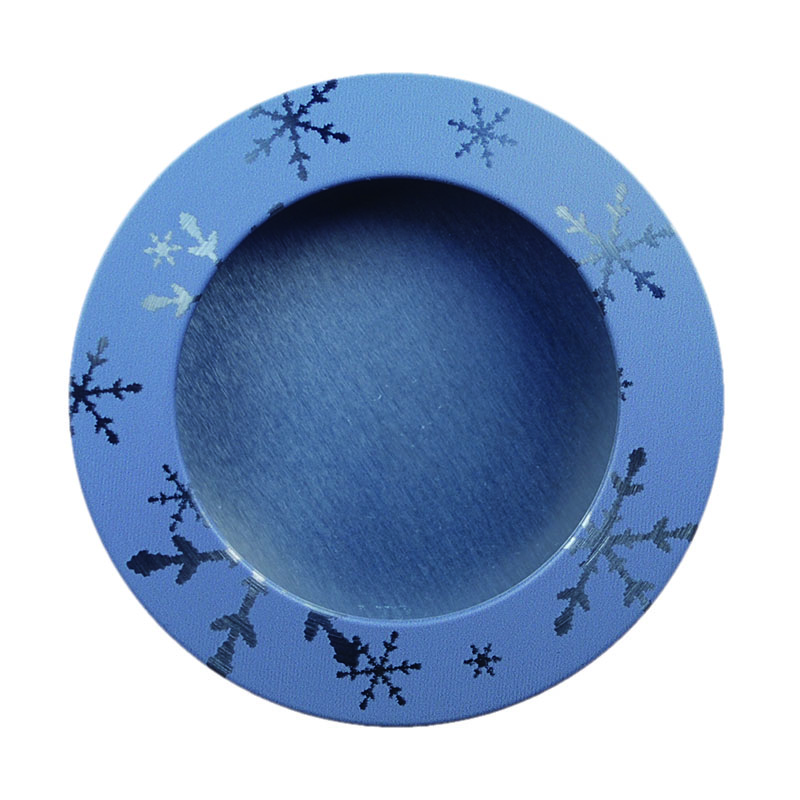 送料無料】華引手 丸型 (開き用) 雪 h-hn-s-002 (裏寸 50φ) （おしゃれ