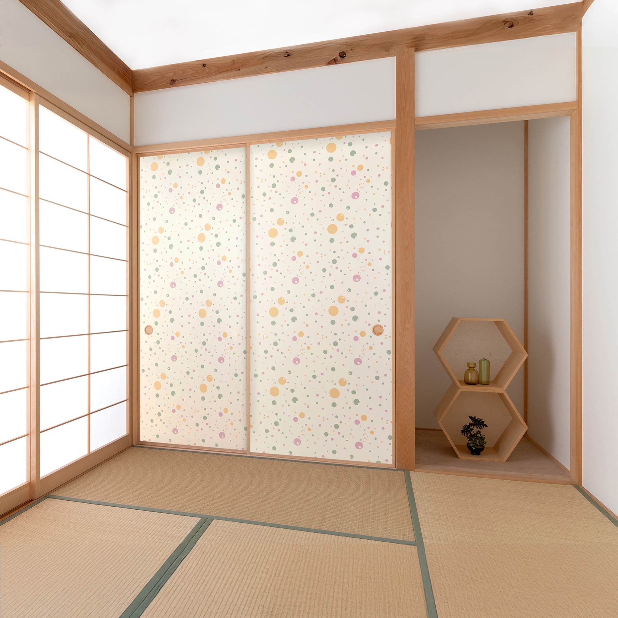 【送料無料】【本襖・和襖】waccara【ワッカラ】片面貼り（押入用）【四季あられ shikiarare】※仕上幅〜920ｍｍ迄_11