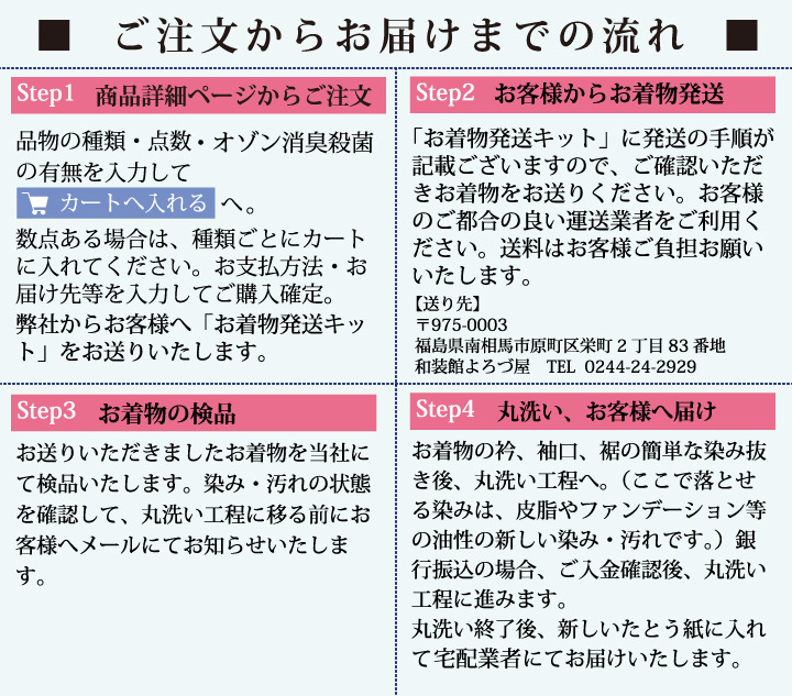 ご注文からお届けまでの流れ