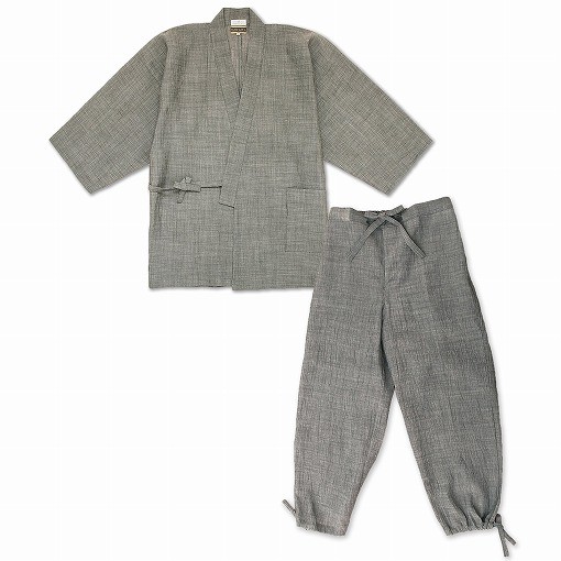 1611 作務衣 メンズ　日本製 小千谷ちぢみ本麻作務衣 高級 男性 メンズ 夏用の画像