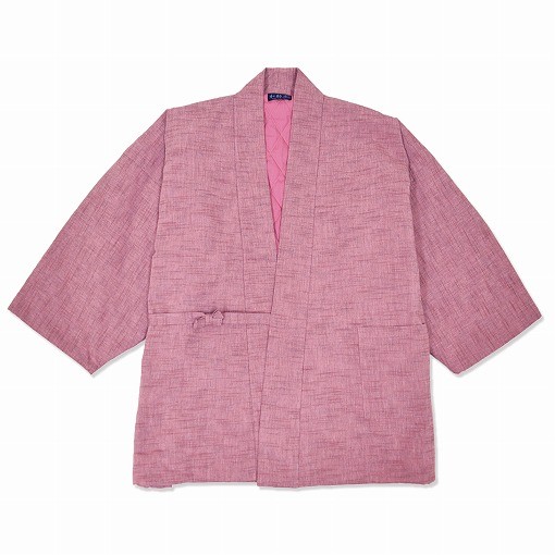 はんてん 日本製 女性紬織作務衣式半纏  フリーサイズ  和粋庵 秋冬用 　　