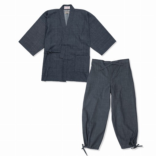 3Lサイズ作務衣 -日本製 カイハラデニム・ピマ綿作務衣 （さむえ）（３L)   メンズ 男性 　　｜wasuian2｜02