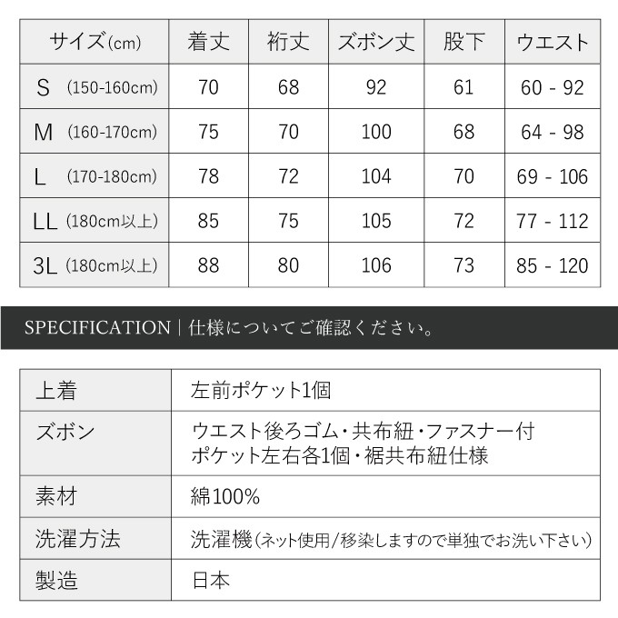 サイズ表