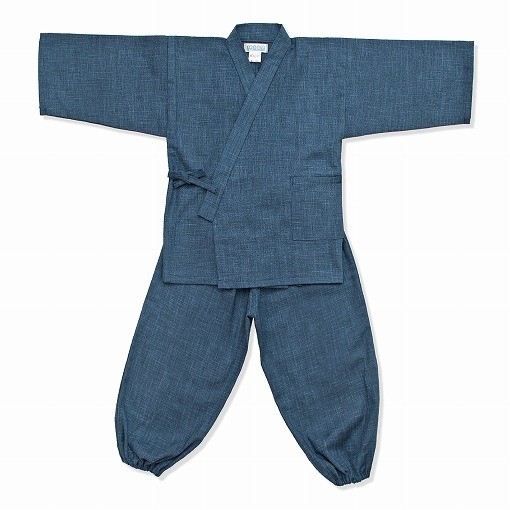 作務衣 子供用　日本製　絣紬作務衣 100cm  3・4歳用  通年 　　｜wasuian2｜02