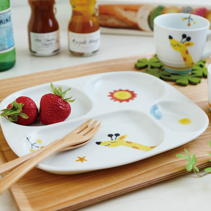 子供用 食器セット 食器 陶磁器 きりん 子供 男の子 女の子 日本製